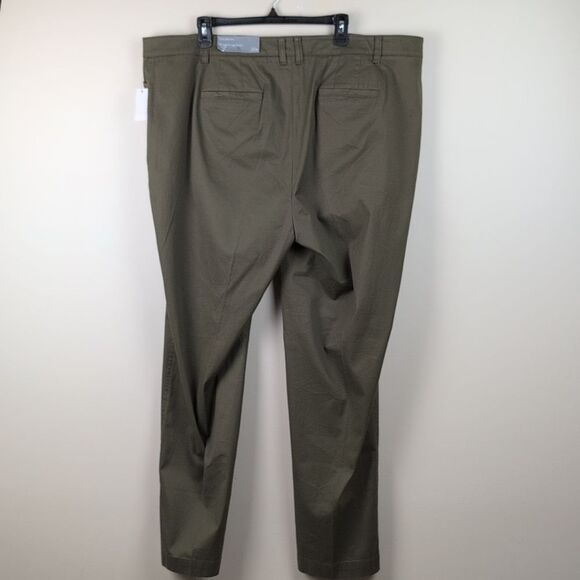 Talbots Plus Size Straight-Leg Chinos NWT Moss Green Size 20W - Picture 8 of 11